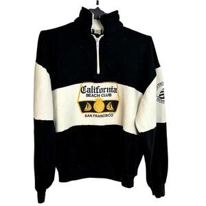 American Vintage California Yacht Pullover Sweatshirt Mens Size Small Black